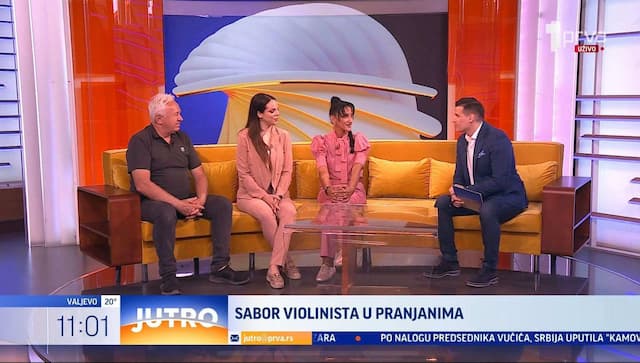 Gostovanje autora Sabora Gvozdena Nikolića u jutarnjem programu Prve srpske televizije; Foto: Prinstkrin