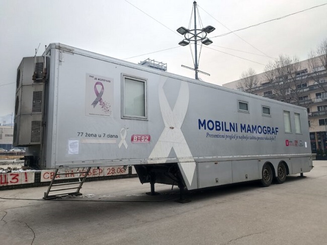 Mobilni mamograf na Trgu partizana od sutra počinje sa radom
