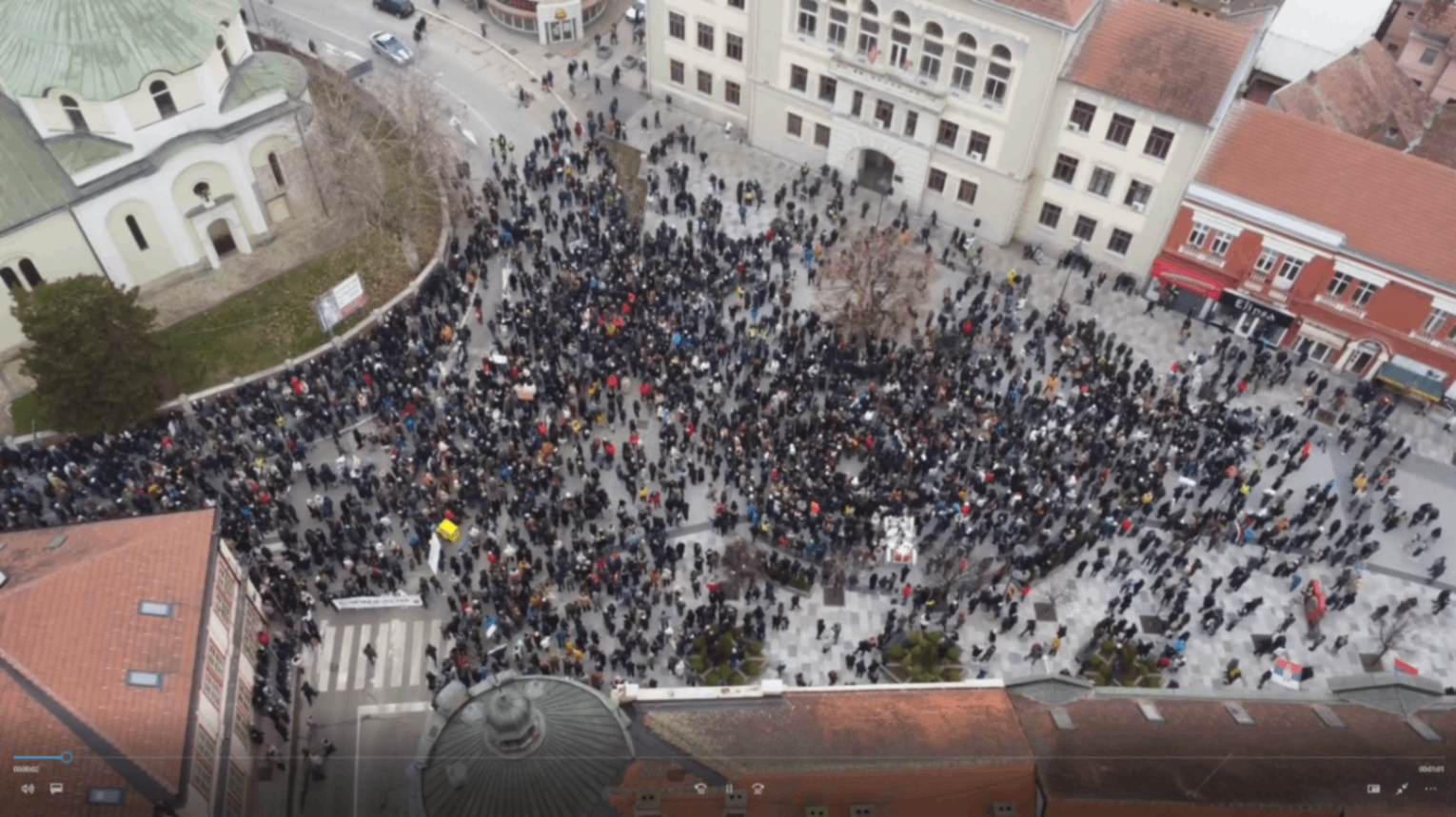 GLAS ZAPADNE SRBIJE - Održani protesti u Čačku skupu prisustvovalo oko 2600 sugrađana iz Čačka i okolnih gradova