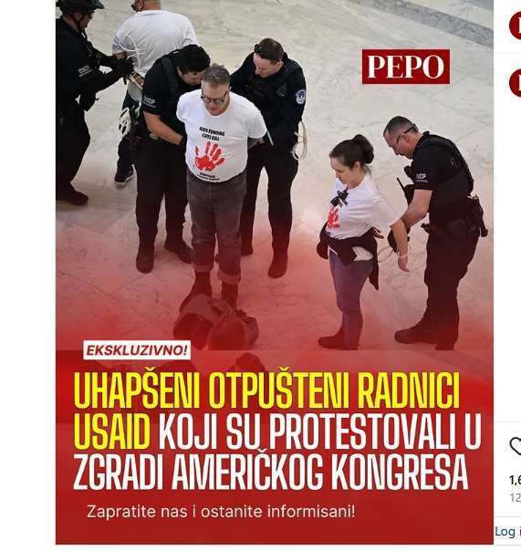 GLAS ZAPADNE SRBIJE - Policija pohapsila krvave šake u američkom kongresu