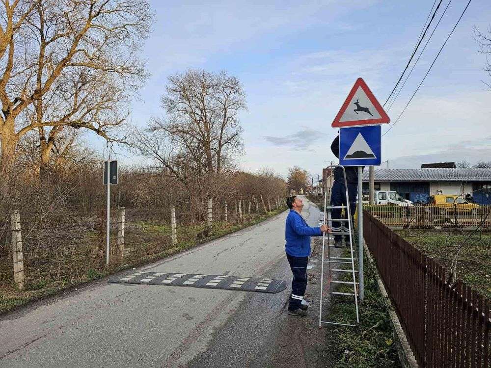 GLAS ZAPADNE SRBIJE - Srne izleću na ulicu kod stare kasarne nadležni reagovali i postavili saobraćajni znak divljač na putu